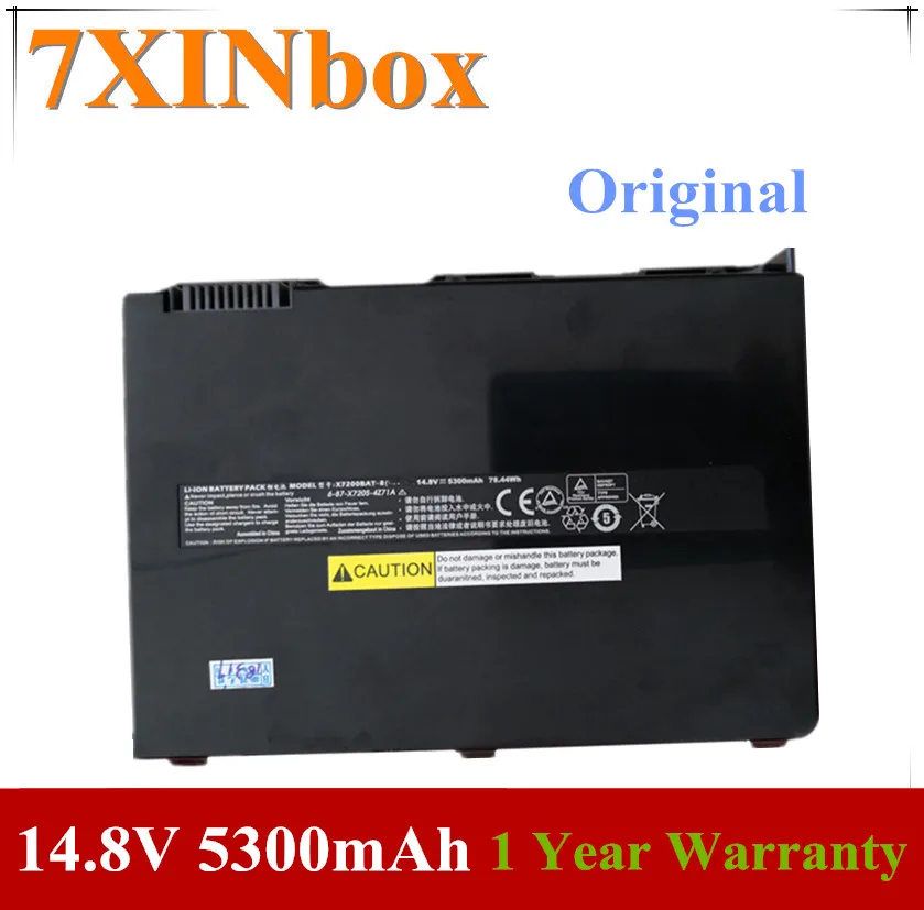 7XINbox 14 8 V 5300mAh оригинальный 6-87-X720S-4Z71 X7200BAT-8 Аккумулятор для ноутбука планшета серии