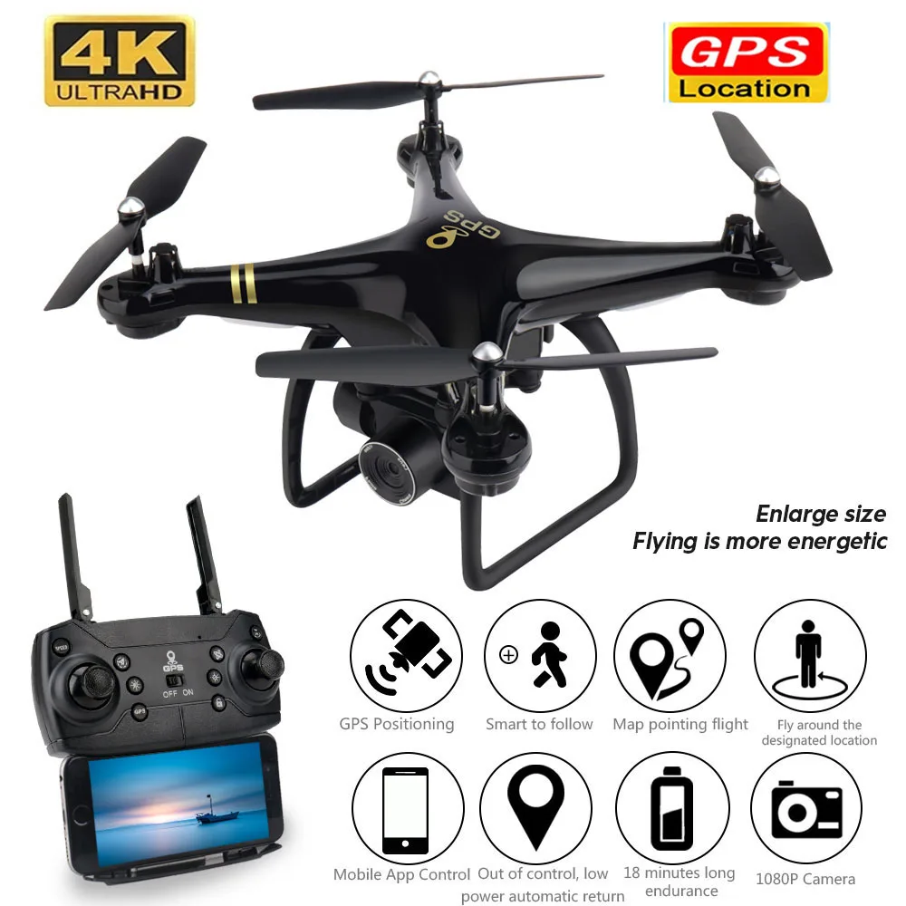 

New GPS RC Drone 4K Dual HD ESC Anti-Shake Gimbal Brushless Quadcopter 5G WIFI Professional Aerial Photography Helicopter VS F5