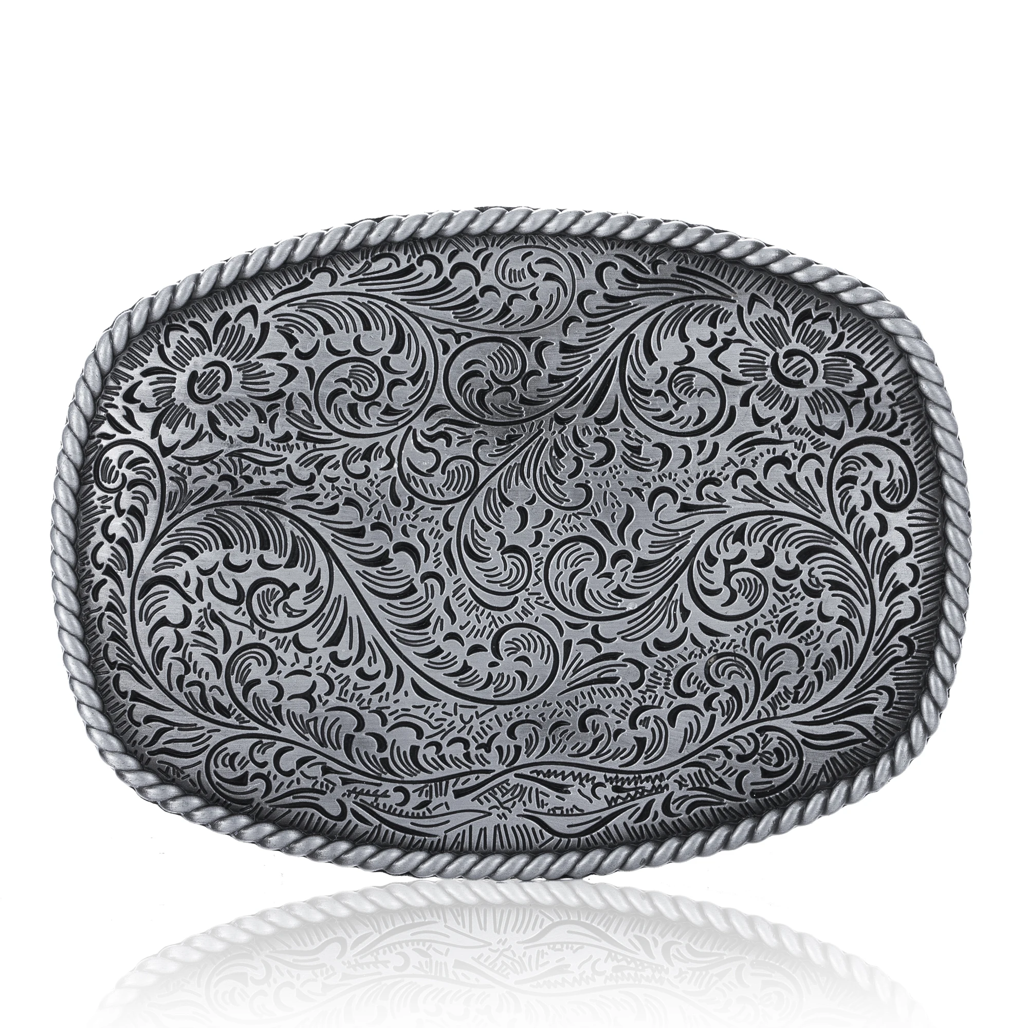 

KDG western cowboy zinc alloy belt buckle retro flower belt buckle