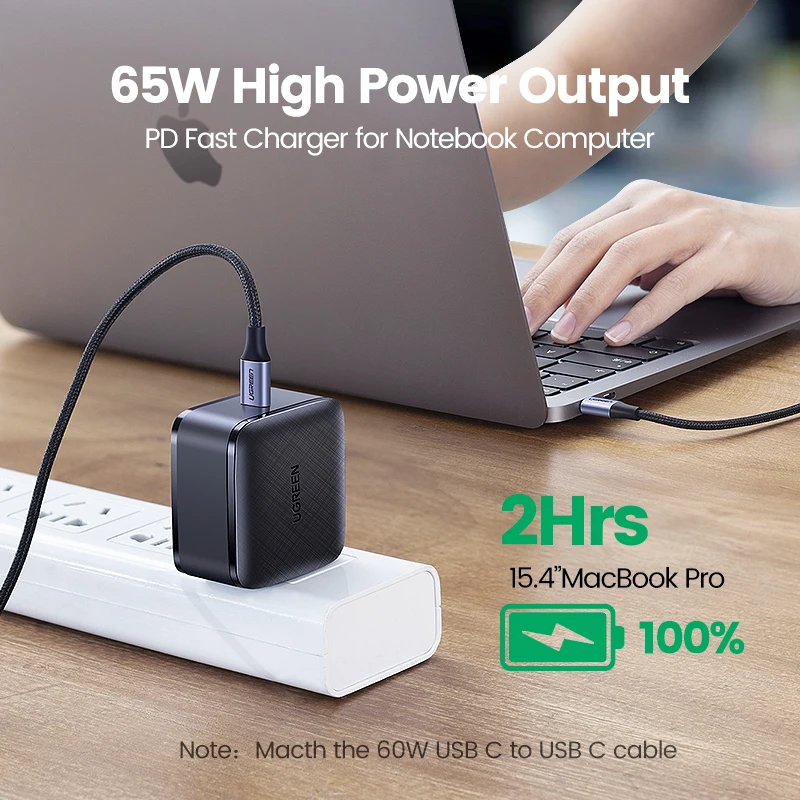 ugreen usb charger type c gan 65w pd charger for notebook fast quick 3 0 4 0 charger for xiaomi huawei apple tablet charger free global shipping