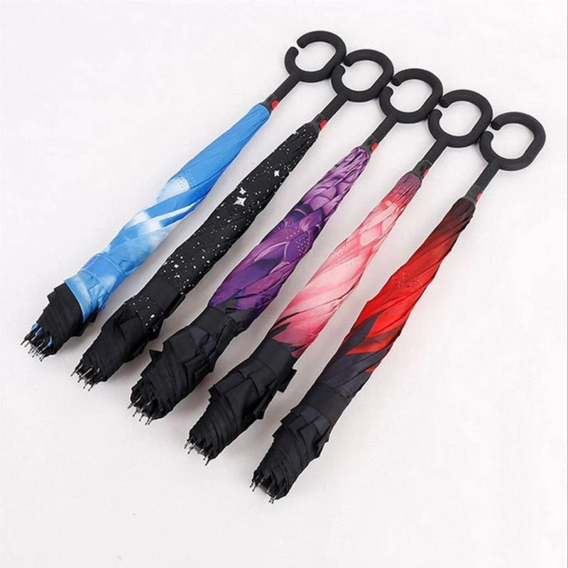 Woman Small Fresh Folding Umbrella Long Handle Clear Umbrellas Flower Zont Colorful Regenschirm Wedding Parasol 5U | Дом и сад