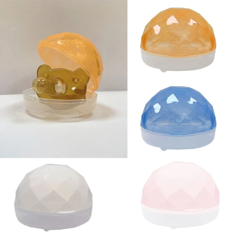 

W3JF 1PC Portable Baby Pacifier Box Soother Container Holder Box Travel Storage Case Safe Holder Feeding Pacifier Plastic Box