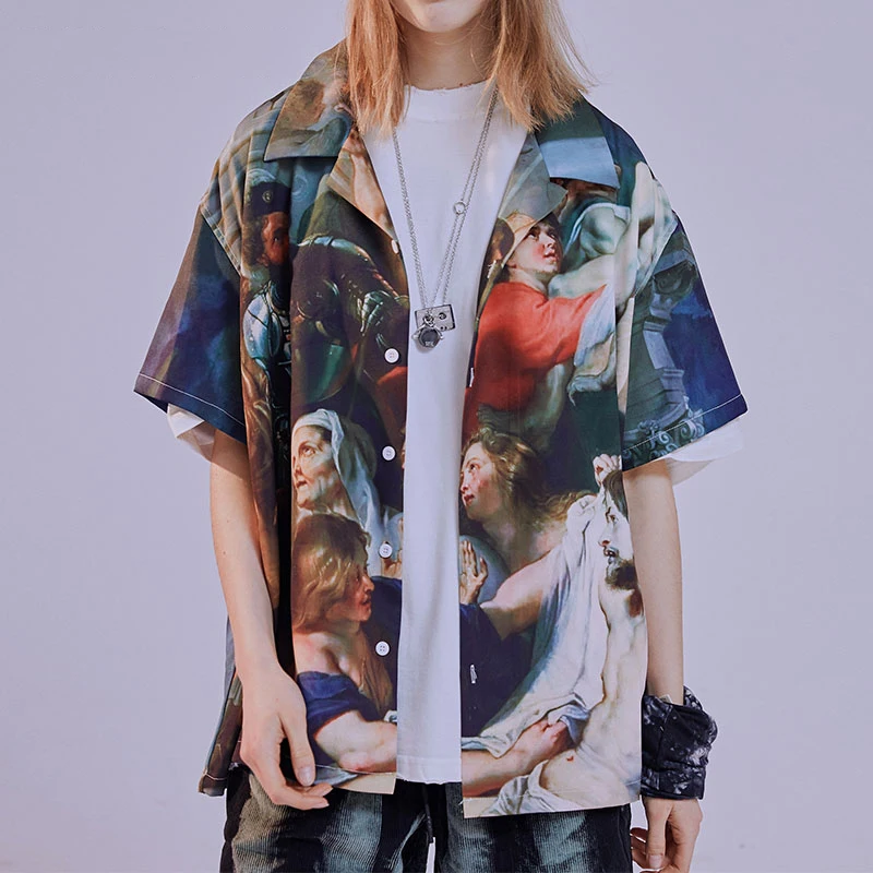 Мужская Гавайская пляжная рубашка Aelfric Eden модная повседневная Свободная в стиле