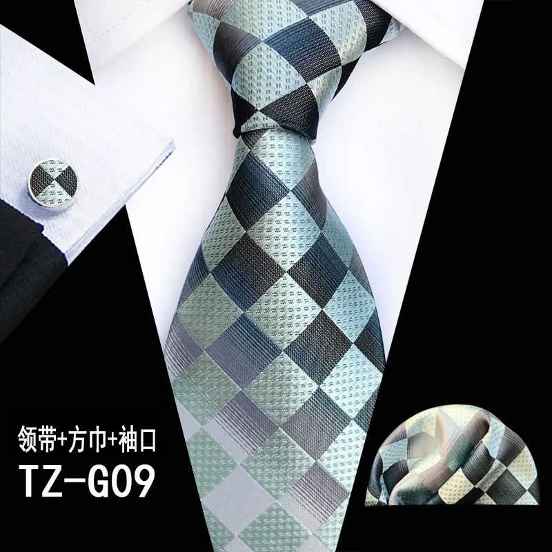 

New Plaid men ties set Extra Long Size 146cm*8cm Necktie navy blue Paisley Silk Jacquard Woven Neck Tie Suit Wedding Party