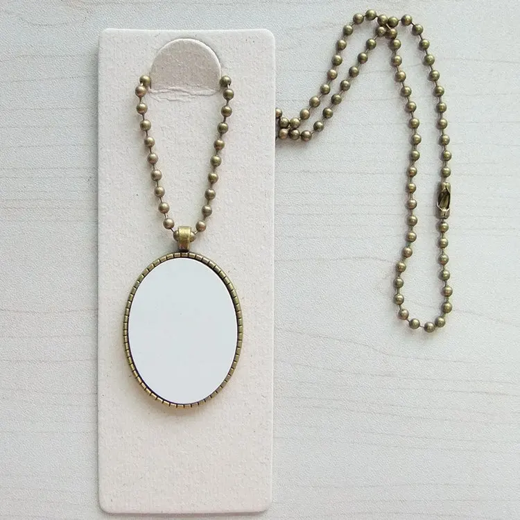 Бесплатная доставка нестандартная Сублимация пустые бронзовые ожерелья