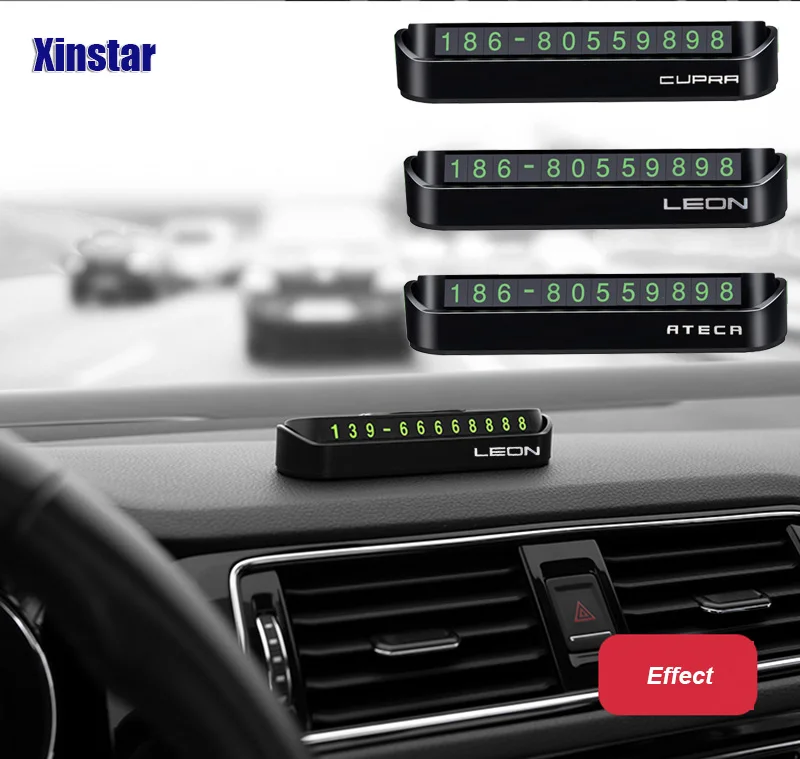 Автомобильная табличка с номером телефона наклейка для парковочной карты seat leon