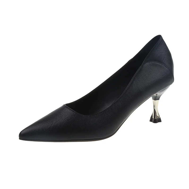 

New Fashion Thin High Heels Shiny Shallow Mouth Pointed Plus Size Office Ladies Shoes