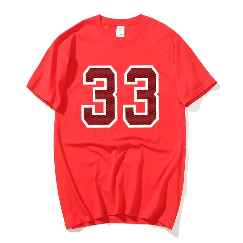 

Number 33 Funny T Shirts Men Summer Cotton Harajuku Short Sleeve O Neck Streetwear Black T-Shirt