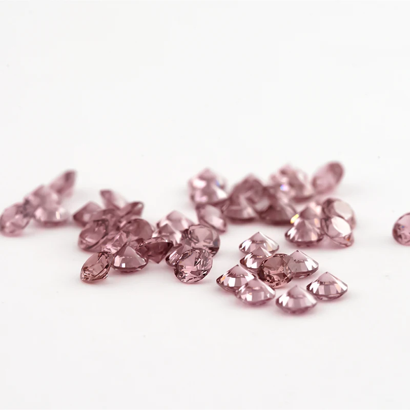 1 мм ~ 3 Rhodolite цветной кубический циркониевый камень круглой формы европейская