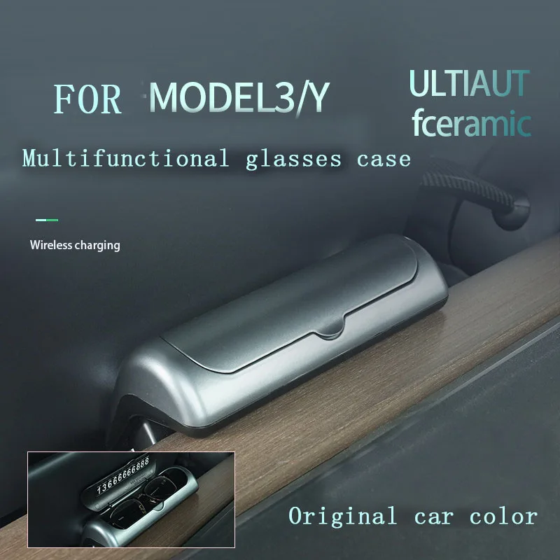 

Glasses Sunglasses Case For Tesla Model 3 And Model Y Car Interior Accessories Sunshade Storage Organizer Eyewear Box Holder