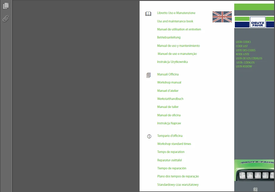 

DEUTZ-FAHR (AG) руководство по эксплуатации [06,2007]