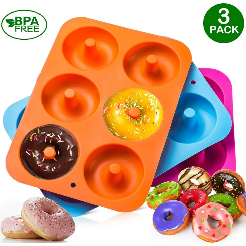 Шесть силиконовые формы для пончиков DIY Инструменты пирожных без добавления