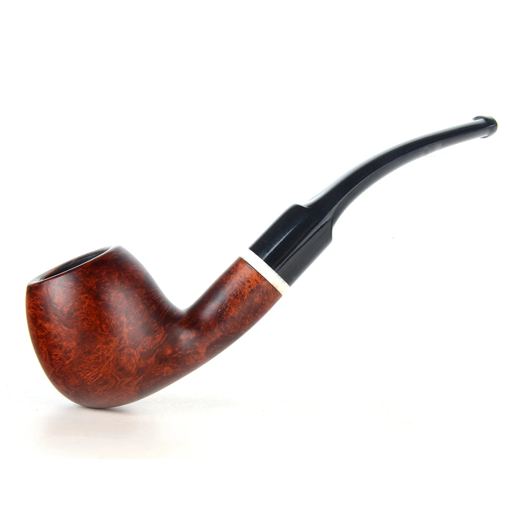 Бриар трубы табака курительная труба гладкая отделка 9 мм фильтр изогнутая форма