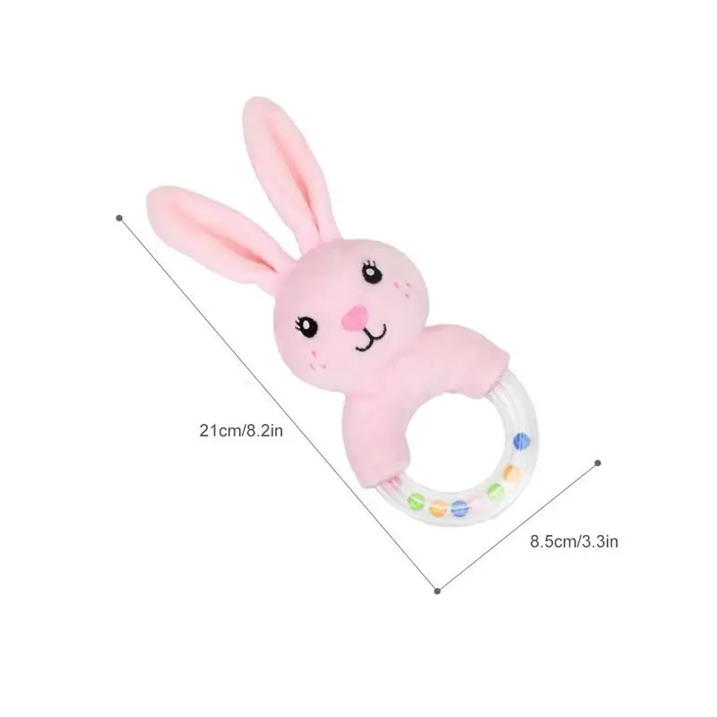 Baby Cartoon Rabbit Dear Plush Rattle Ring Bell Newborn Hand Grasp Toys Soft Mobile Infant Crib Dolls Peluche Hochet Brinquedos | Игрушки и