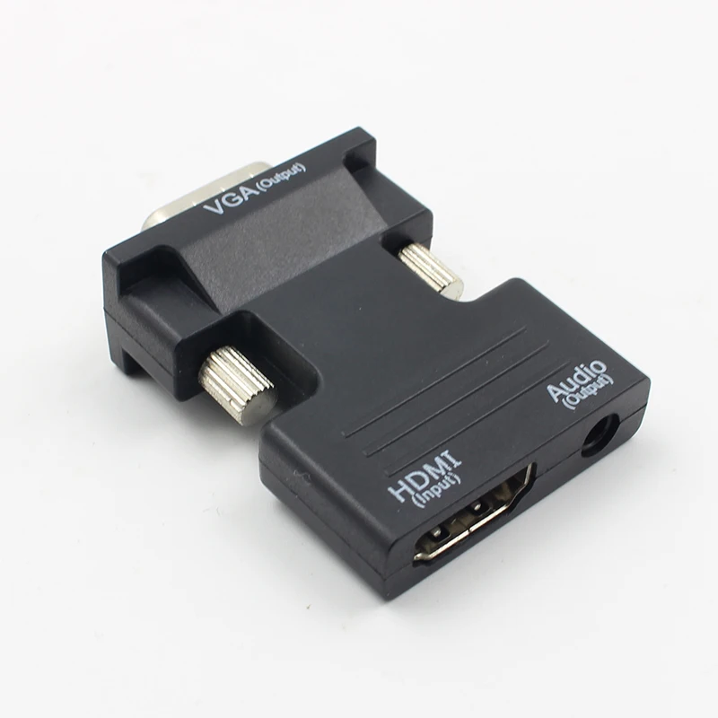 

Hot HDMI-compatible Female To VGA Male Converter With Audio Adapter Support 1080P Signal Output Convertor+Audio Cables L3FE