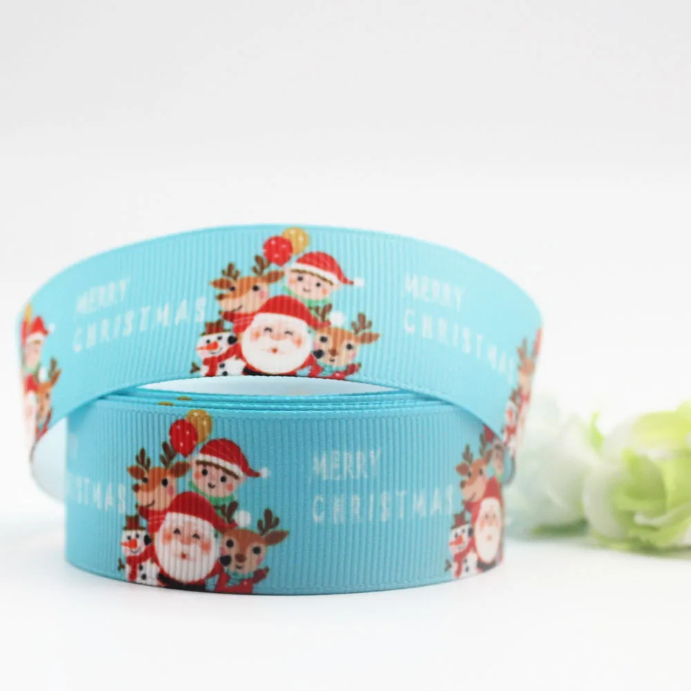 

Корсажная лента с принтом Санта, 16 мм, 25 мм, 38 мм, 50 мм, 75 мм, украшение для рождественской вечеринки, аксессуары для волос «сделай сам», подаро...
