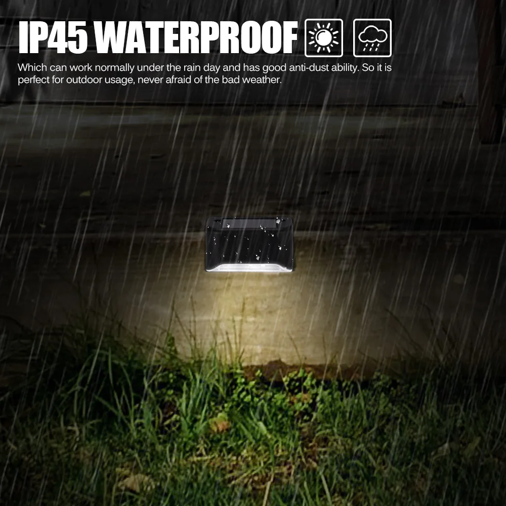 10 шт. водонепроницаемые светодиодные Настенные светильники на солнечной