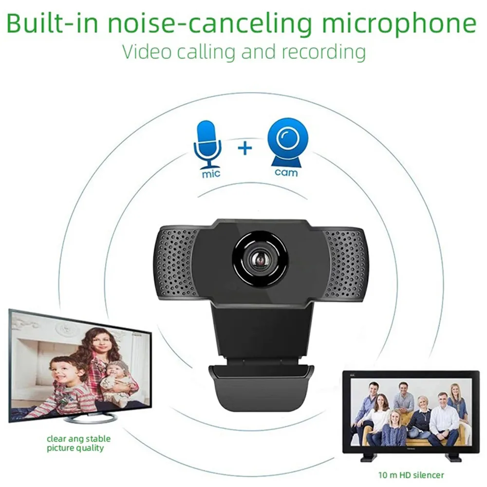 

USB Webcam Digital PC Camera for Video Conference 1080P Drive Free Webcam with Microphone for Laptop PC Desktop Computer