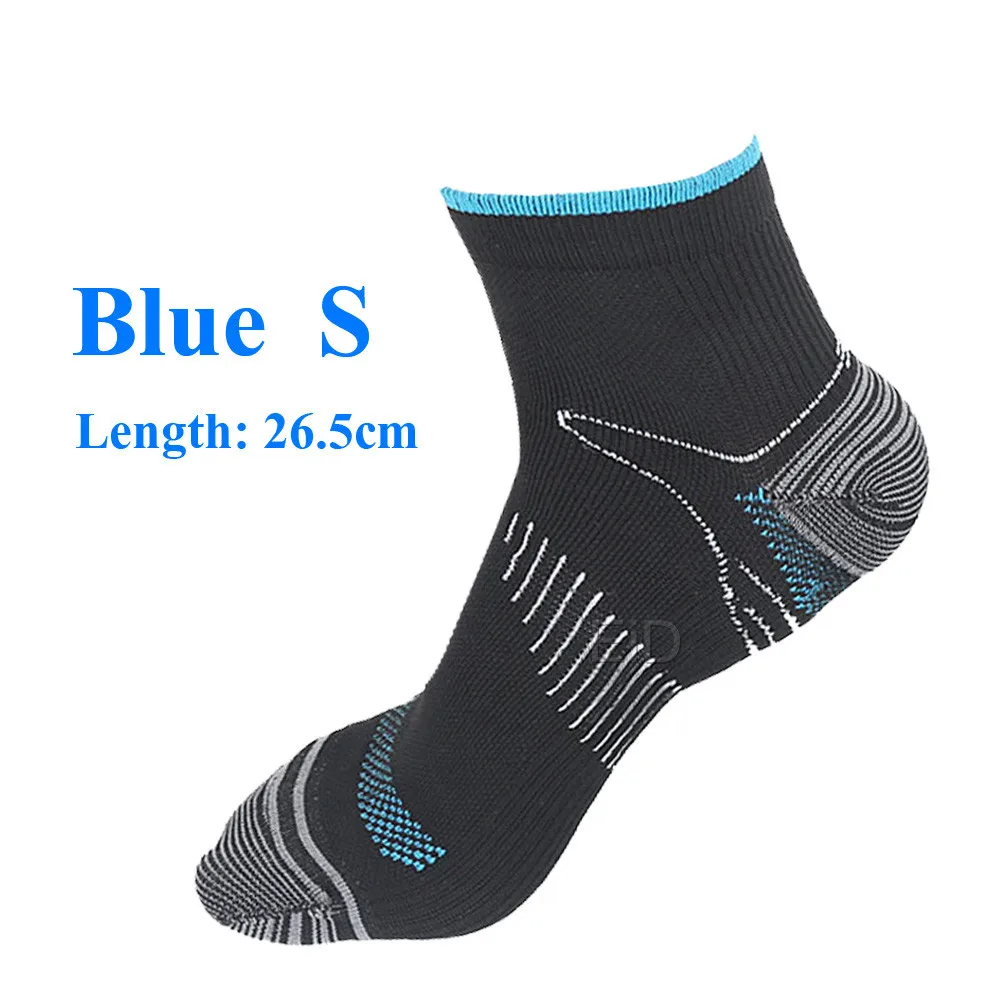 Blue S 26.5cm Венозные спортивные носочки для ног Компрессионные носки для подошвенного фасцита каблуки Шпоры арки боли удобные носки для лодыжки Insoes вставки - Цвет: Blue S 26.5cm