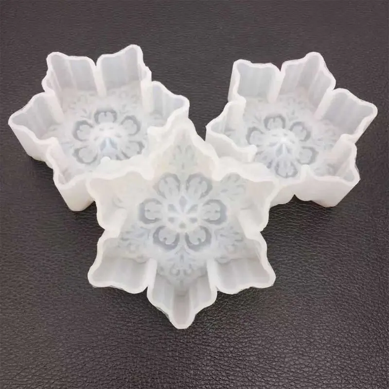 

2021 New DIY Crystal Epoxy Mould Large Snowflake Mold High Mirror Pendant Set Table Decor