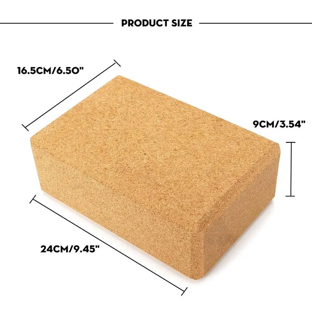 Yoga Block 5 мм натуральный пробковый ТПЭ Коврик для йоги 183X68 см нескользящий коврик для фитнеса, спорта, спортзала, пилатеса, Тренировочный Коврик с сумкой для йоги - Цвет: Yoga Block