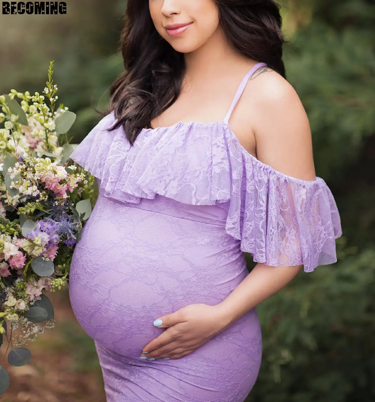 Платье для беременных фотосессии кружевное платье женская одежда макси женское