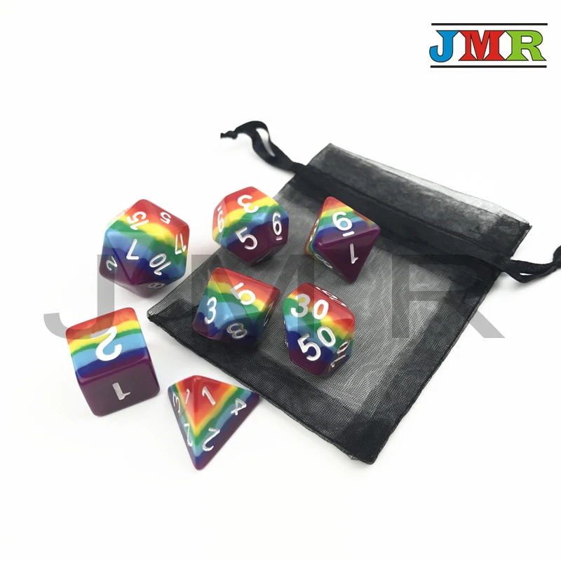 Высококачественные переносные игральные кубики 7 шт./компл. многогранные кости DND