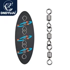 DNDYUJU 103050 шт. Size2-10 трехшарнирные Вертлюги для рыбалки коннектор рыболовные снасти рыболовные крючки твердые кольца коннектор
