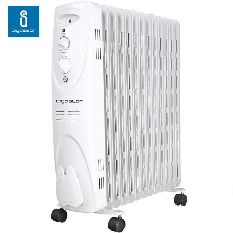Aigostar теплый снег 33JHF Radiatore ad olio a 13 elementi e 2500 ватт. Tre regolazioni controllo termiche. Безопасное