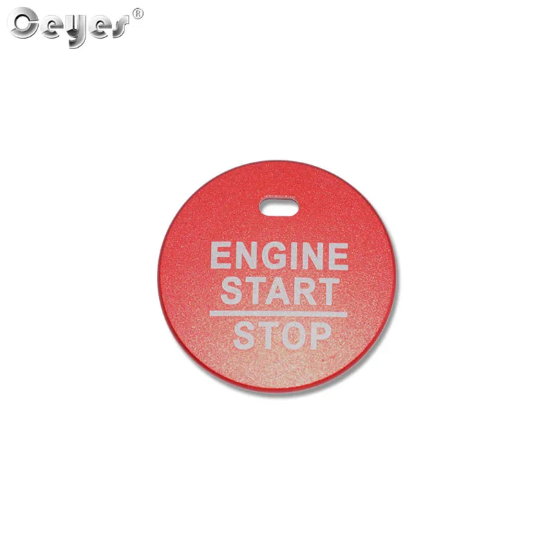 Red button cover Ceyes автомобильные наклейки для Honda Civic Fit Авто Кнопка запуска и остановки двигателя кольца покрытие для интерьера стайлинга автомобиля - Цвет: Red button cover