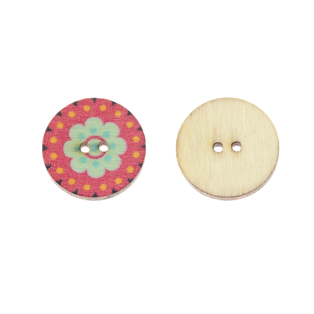 100 шт. деревянные пуговицы с двумя отверстиями 20 мм|Пуговицы| |