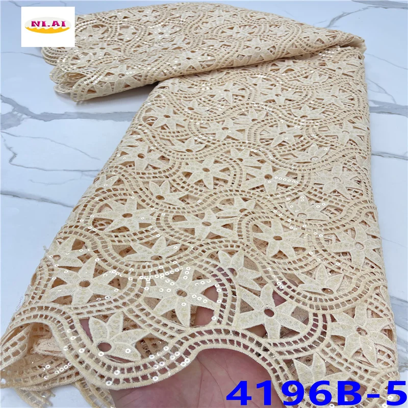 Пайетками ткани шнур кружево ткань вышивка Французский последние Стиль высокого