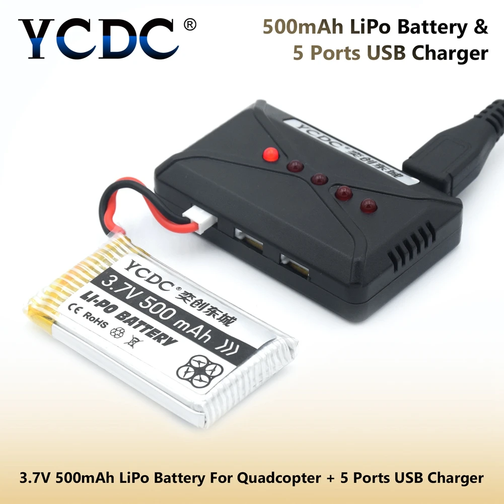 Батарея квадрокоптера 3 7 V 500mAh для Syma X5C X5SC X5SW UDI U45 U45W RC Quadcopter Запчасти Lipo батарея и