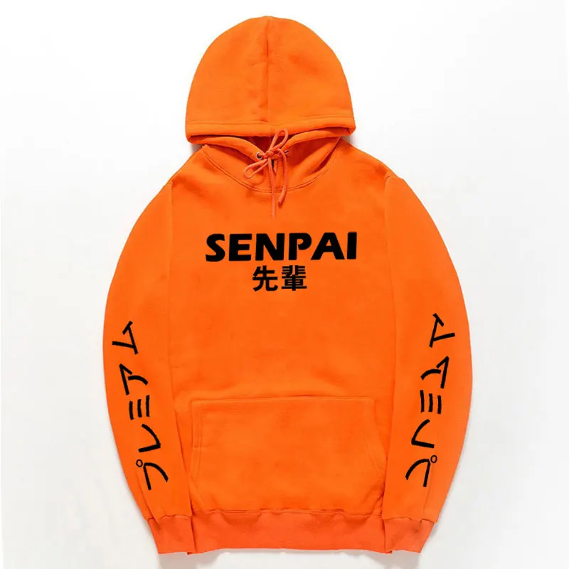 Модная японская уличная одежда SENPAI, толстовка с капюшоном, несколько цветов, мужские и женские толстовки, пуловер, sudadera hombre