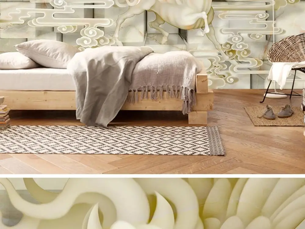 

New Custom 3D Large Mural Wallpaper Unstoppable cloud marble children's room TV Background living Bedroom