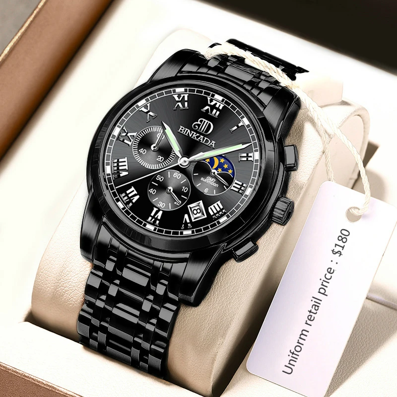 

Binkada Summer Explosions Cool To No Friends Quality Waterproof Men's Watch Quartz Table Fashion Atmospheric Night Light Non-Mec