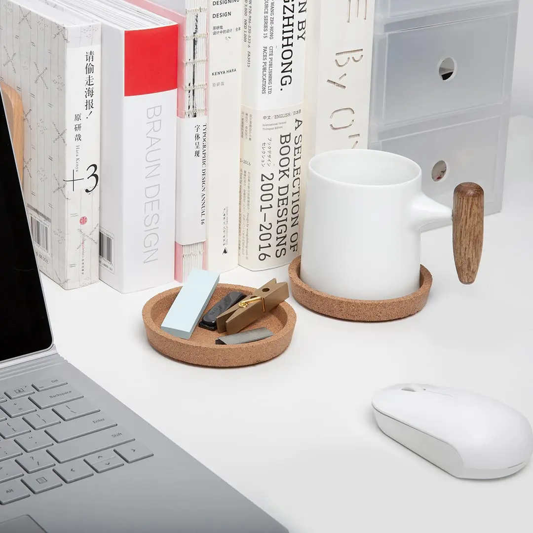 3 Упак. Противоскользящие подставки для напитков Xiaomi из натурального дуба чашка