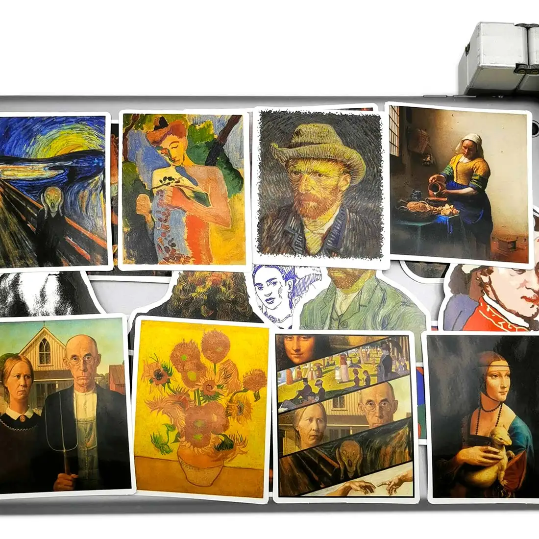 

50pcs Oil Painting Artist Van Gogh Graffiti Pattern Laptop Phone Case Guitar Fridge Skateboard Bike Motorcycle Car Stickers Pack