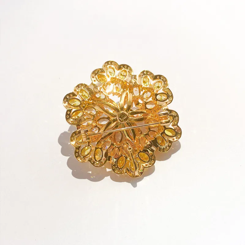 Ekopdee 2021 Новые Модные Роскошные Броши с цветком из циркония для женщин Изящные