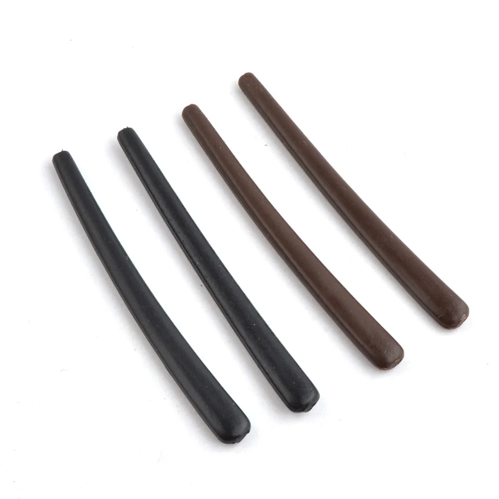 Puntas de Temple de goma para Gafas de Metal, 200 piezas (100 pares), negro, marrón, para patillas