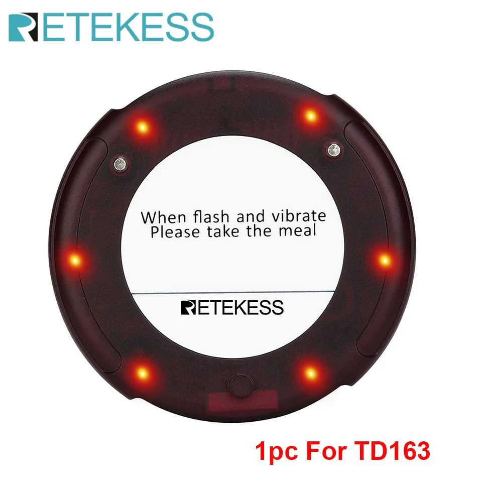 Retekess 1 шт. пейджер приемник Coaster для TD163 ресторан Беспроводная система вызова