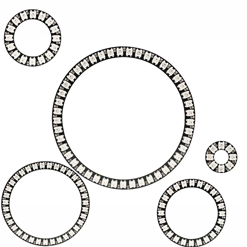 

WS2812B Pixel Individually Addressable Ring WS2812 8/16/24/35/45 Leds Modules Light Ring Full Color Circle Led Modules Light