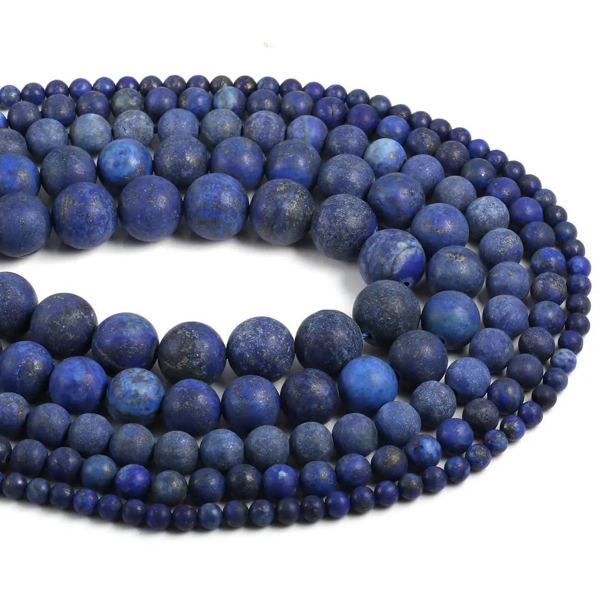 

Natural Stone Dull Polish Matte Lapis Lazuli Round Loose Beads 15" Strand 4 6 8 10 12mm for DIY Bracelet Necklace Making Jewelry