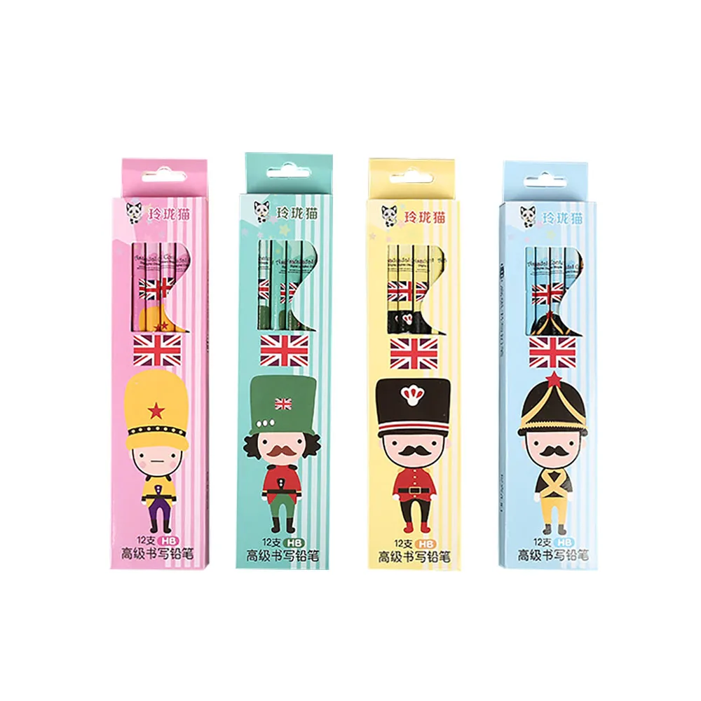 12 шт./кор. мультфильм животных Розовая пантера леопард HB деревянный Стандартный