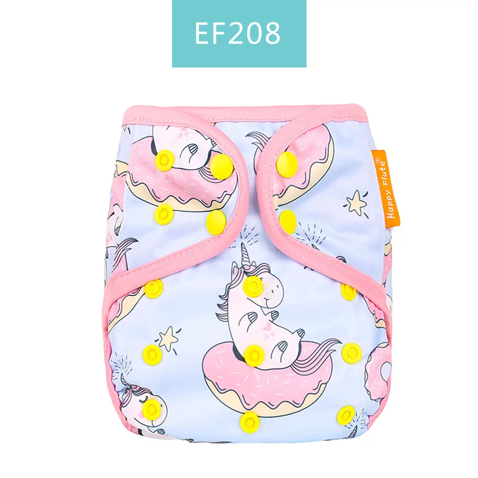 EF208 HappyFlute OS чехол для детских подгузников Новейший цветной переплет водонепроницаемый и многоразовый чехол для подгузников 1 шт - Цвет: EF208