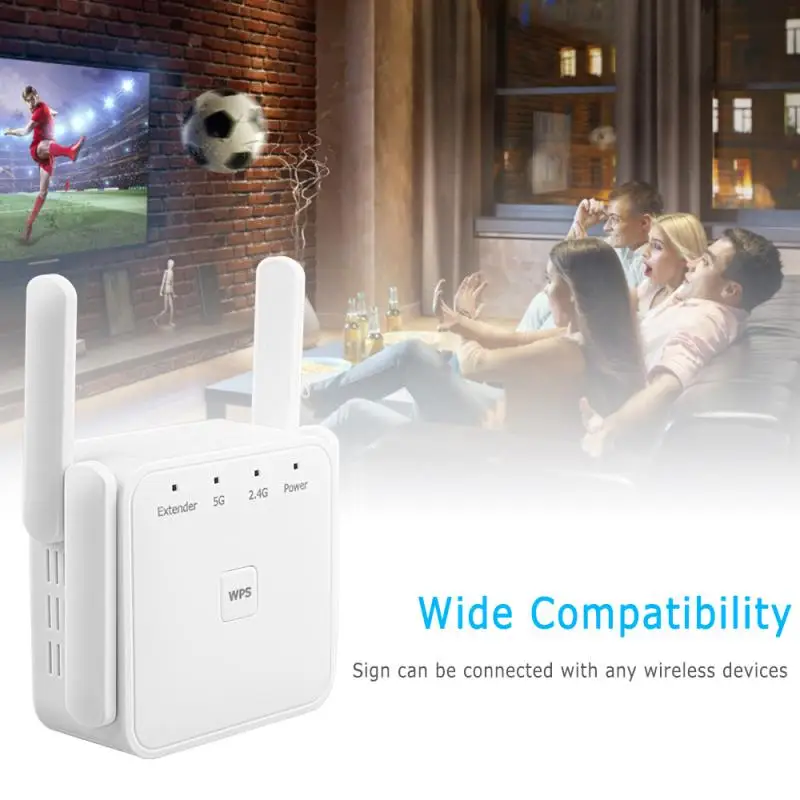 Беспроводной Wi Fi ретранслятор 5G расширитель 1200 Мбит/с репитер WiFi усилитель