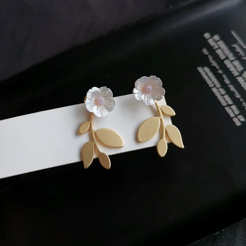 

Flowers Cute Earrings Stud Wholesale Sweet Resin Charm Jewelry Wedding For Women 2021 New Trend Korean Romantic Accessories