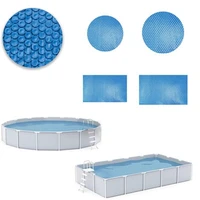 swimming pool cover rectangular round solar summer waterproof pool tub dust outdoor tarpaulin bubble blanket accessory