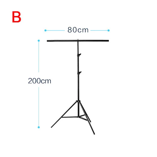T-shaped bracket B Т-образный кронштейн фотостудия съемки фоновое оборудование 2 сторонний матовый против морщин фон для фотосъемки ПВХ материал доска - Цвет: T-shaped bracket B