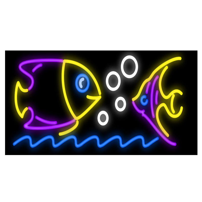 Вывеска в виде тропической рыбы трубка из настоящего стекла ручной работы для